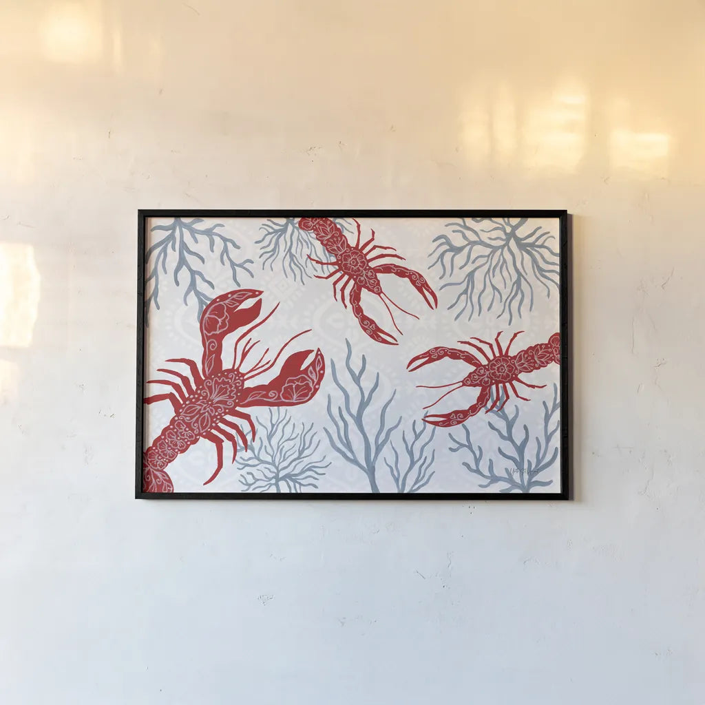 Delicate Coastline I by Yvette St. Amant. shown as a paper print in a black flame. Available as a archival giclee rolled canvas, fine art paper, or poster print. SKU 92291i.