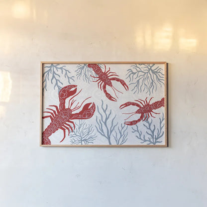 Delicate Coastline I by Yvette St. Amant. shown as a paper print in a natural frame. Available as a archival giclee rolled canvas, fine art paper, or poster print. SKU 92291i.