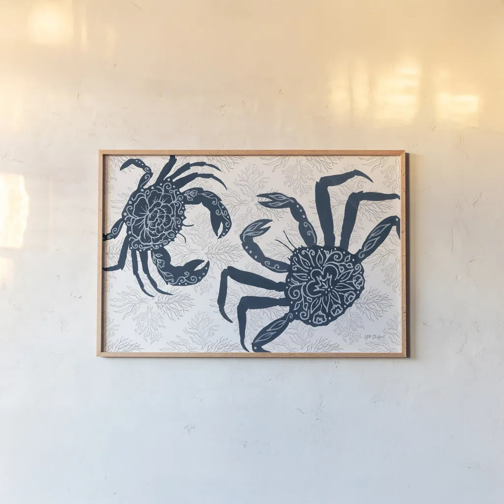 Delicate Coastline II by Yvette St. Amant. shown as a paper print in a natural frame. Available as a archival giclee rolled canvas, fine art paper, or poster print. SKU 92292i.