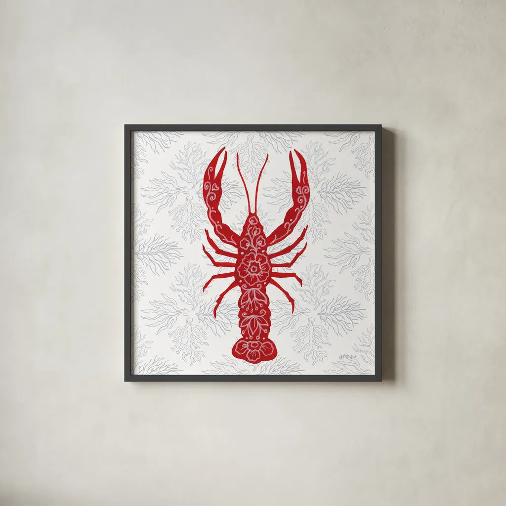 Delicate Coastline III by Yvette St. Amant. Shown in a sleek black glass frame for a contemporary gallery look. Available as an archival giclee rolled canvas, fine art paper, or poster print. SKU 92293a.