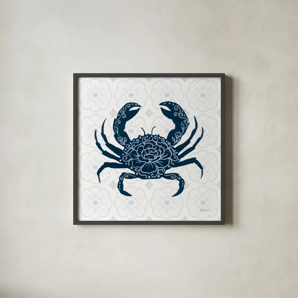 Delicate Coastline IV by Yvette St. Amant. Shown in a sleek black glass frame for a contemporary gallery look. Available as an archival giclee rolled canvas, fine art paper, or poster print. SKU 92294a.