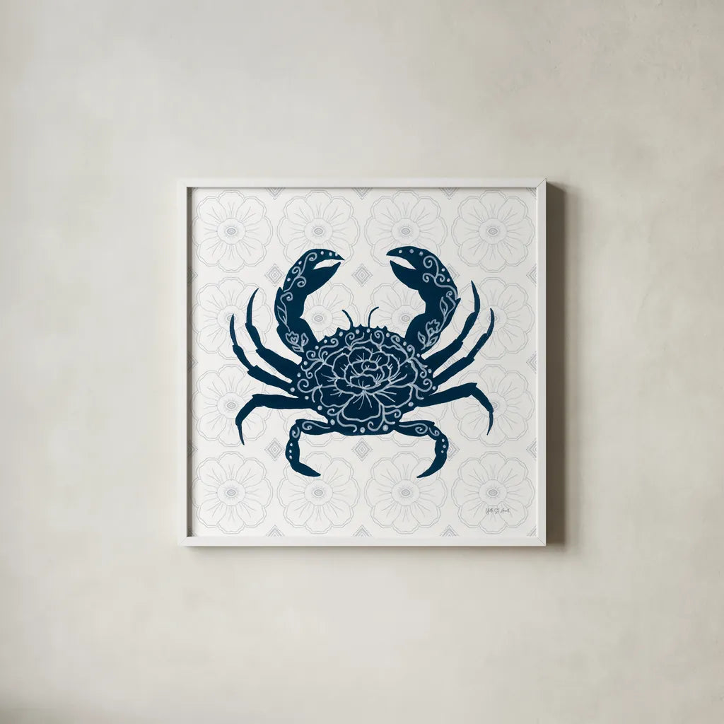 Delicate Coastline IV by Yvette St. Amant. Shown in a crisp white glass frame for a clean and minimalist style. Available as an archival giclee rolled canvas, fine art paper, or poster print. SKU 92294a.