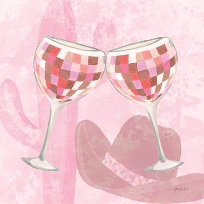 Disco Cowgirl III by Yvette St. Amant. SKU 93448a. Archival Giclee Fine art print for wall decor.