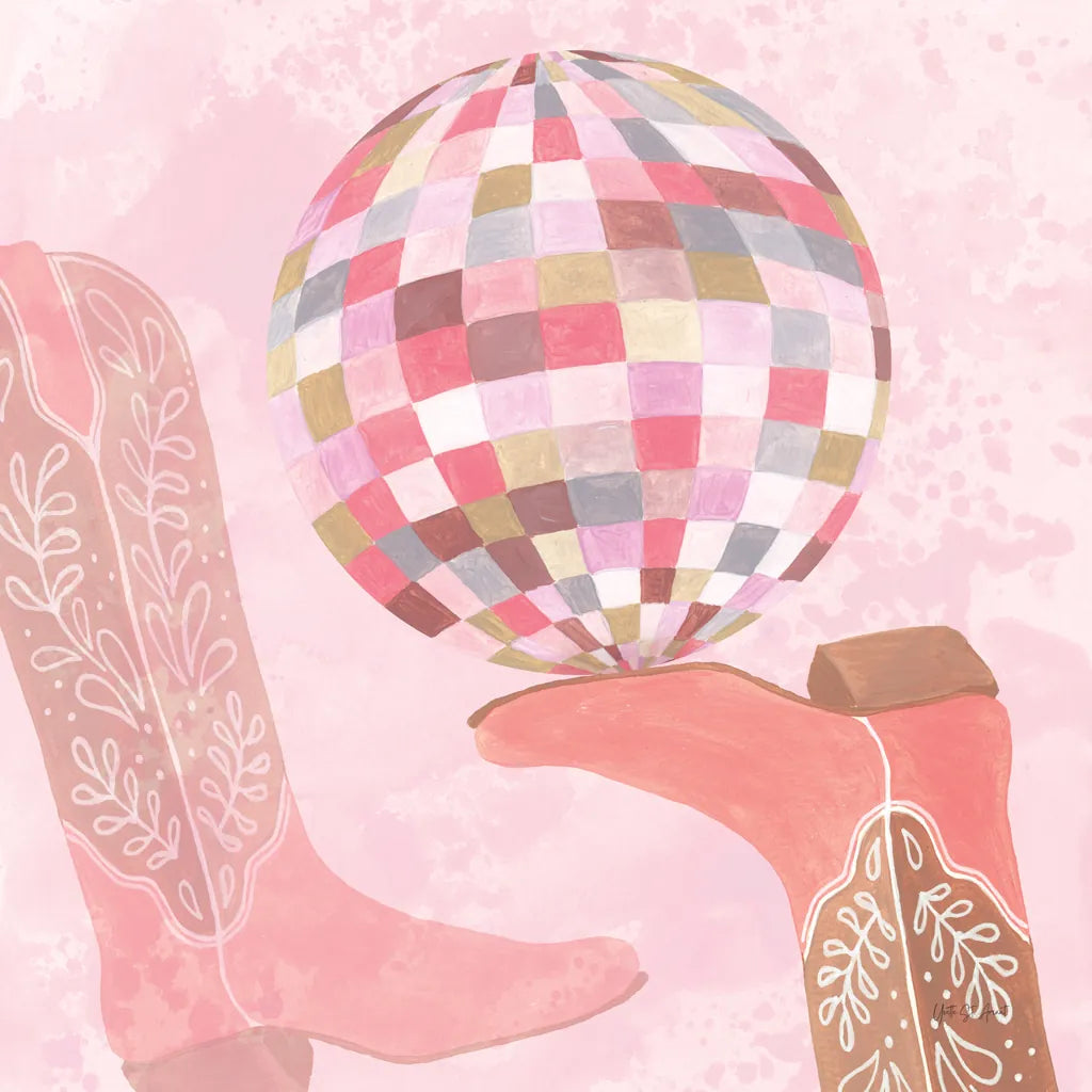 Disco Cowgirl IV by Yvette St. Amant. SKU 93449a. Archival Giclee Fine art print for wall decor.