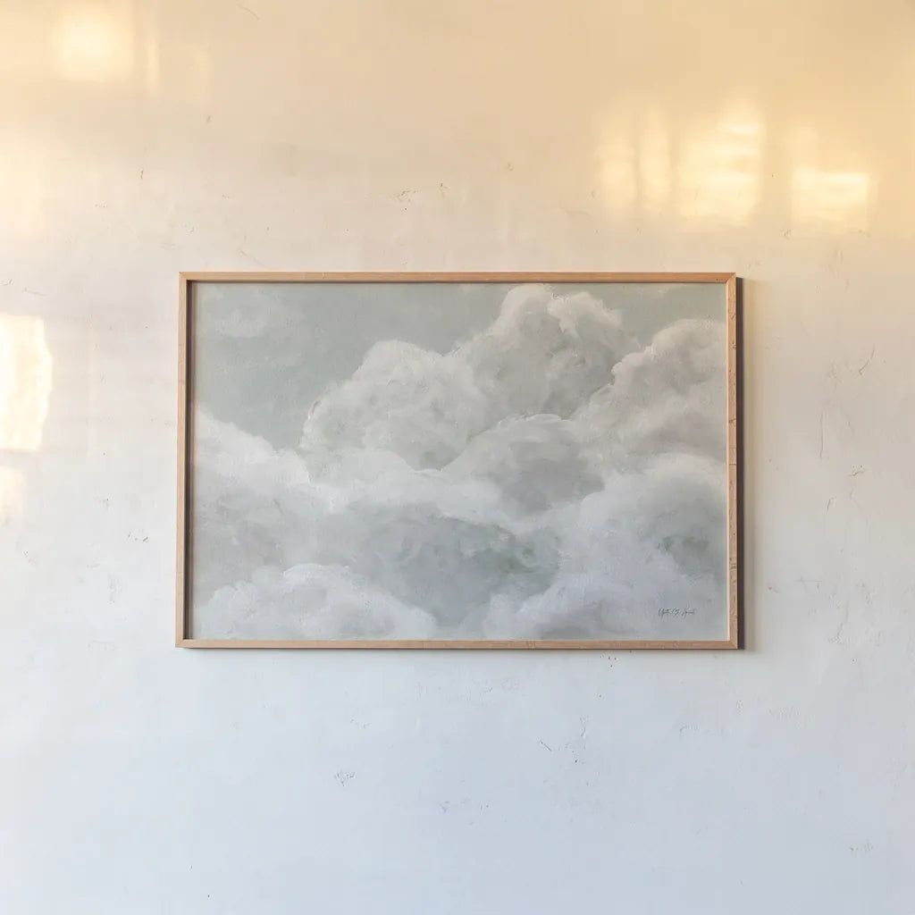 Dreaming in Clouds by Yvette St. Amant. shown as a paper print in a natural frame. Available as a archival giclee rolled canvas, fine art paper, or poster print. SKU 88546i.
