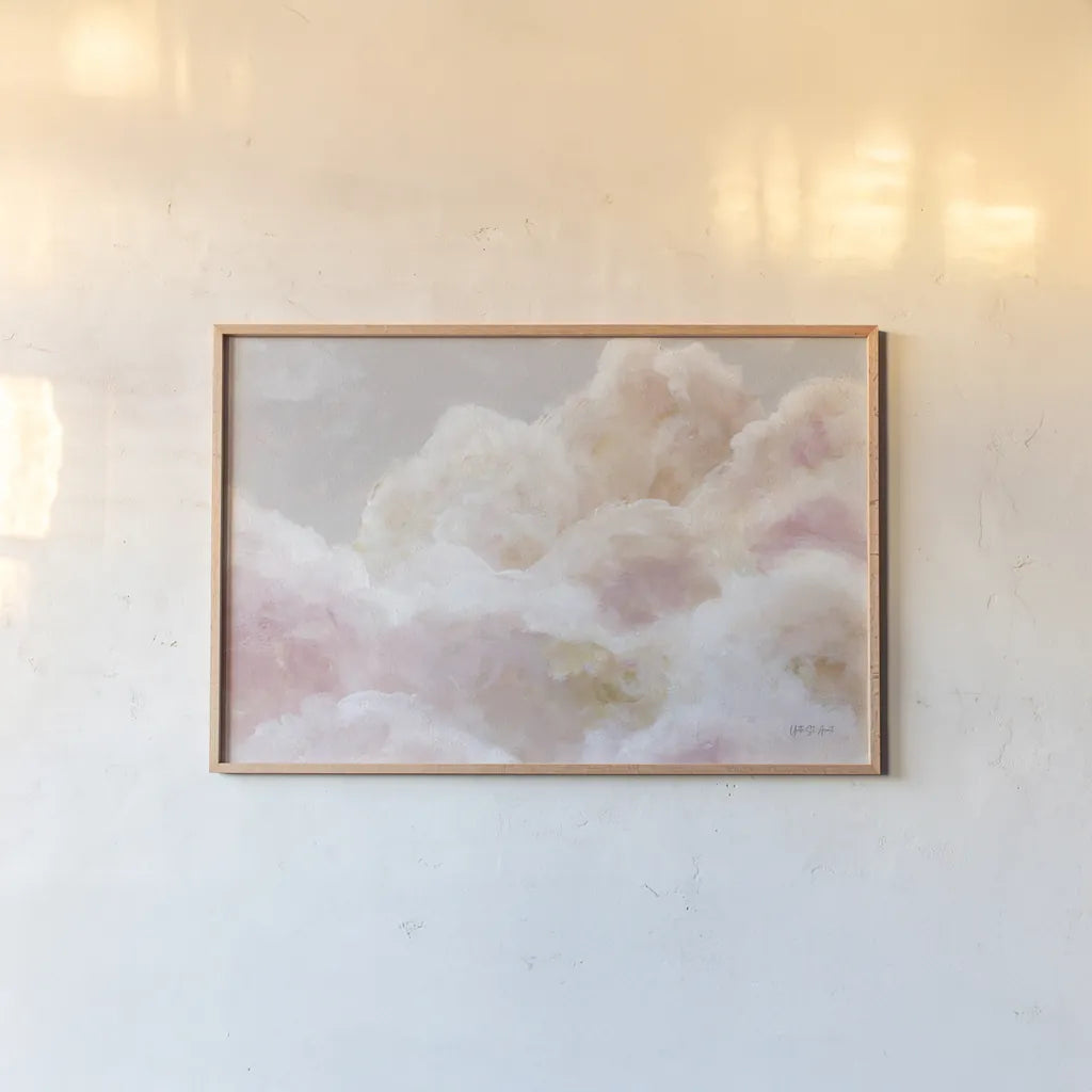 Dreaming in Clouds Ethereal by Yvette St. Amant. shown as a paper print in a natural frame. Available as a archival giclee rolled canvas, fine art paper, or poster print. SKU 89352i.