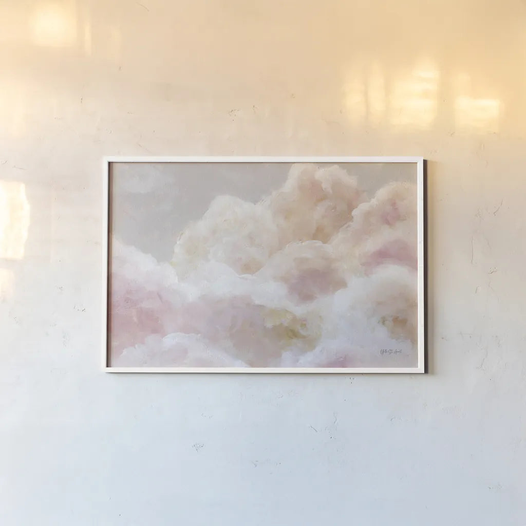 Dreaming in Clouds Ethereal by Yvette St. Amant. shown as a paper print in a white frame. Available as a archival giclee rolled canvas, fine art paper, or poster print. SKU 89352i.
