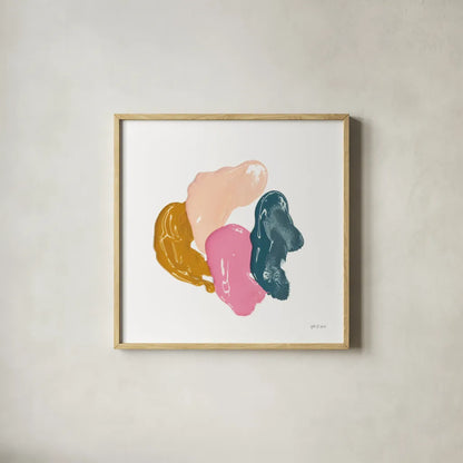 Dreaming of Paint II by Yvette St. Amant. Shown in a natural wood glass frame for a timeless modern aesthetic. Available as an archival giclee rolled canvas, fine art paper, or poster print. SKU 92216a.