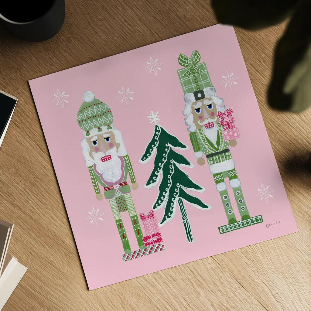 Dreamland Nutcrackers III by Yvette St. Amant. Shown as a detailed flat fine art print, highlighting archival giclee quality. Available as an archival giclee rolled canvas, fine art paper, or poster print. SKU 95775a.