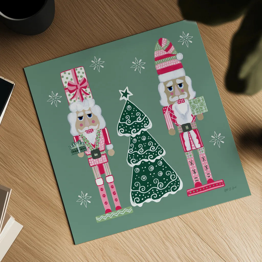 Dreamland Nutcrackers IV by Yvette St. Amant. Shown as a detailed flat fine art print, highlighting archival giclee quality. Available as an archival giclee rolled canvas, fine art paper, or poster print. SKU 95776a.