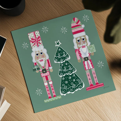 Dreamland Nutcrackers IV by Yvette St. Amant. Shown as a detailed flat fine art print, highlighting archival giclee quality. Available as an archival giclee rolled canvas, fine art paper, or poster print. SKU 95776a.