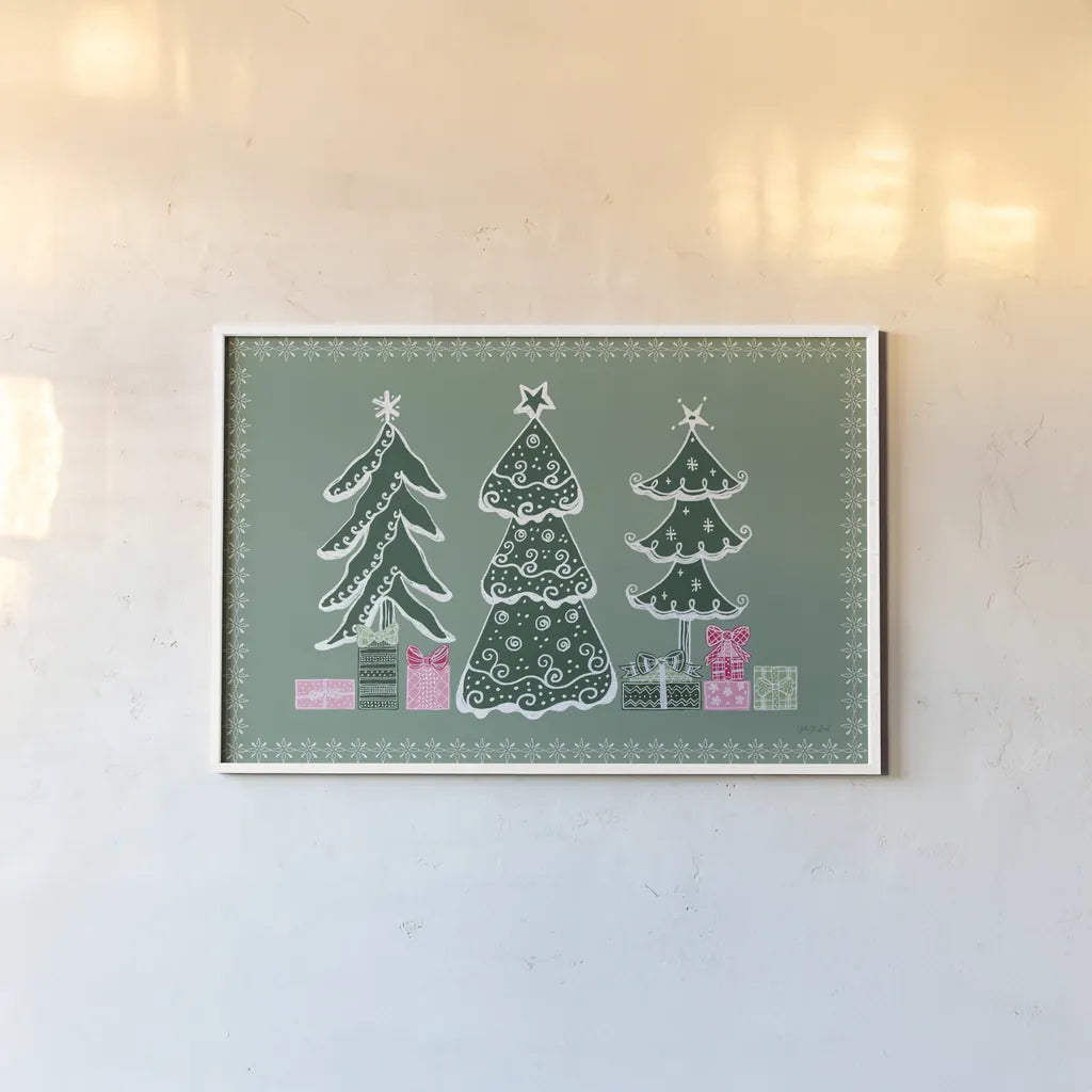 Dreamland Nutcrackers VI by Yvette St. Amant. shown as a paper print in a white frame. Available as a archival giclee rolled canvas, fine art paper, or poster print. SKU 95778i.