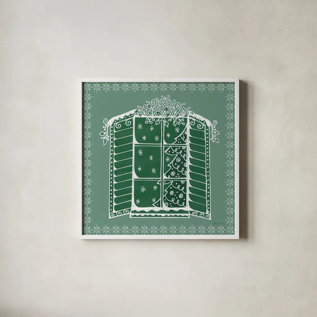 Dreamland Nutcrackers VIII by Yvette St. Amant. Shown in a crisp white glass frame for a clean and minimalist style. Available as an archival giclee rolled canvas, fine art paper, or poster print. SKU 95780a.