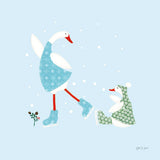 Ducks in the Snow III by Yvette St. Amant. SKU 97316a. Archival Giclee Fine art print for wall decor.
