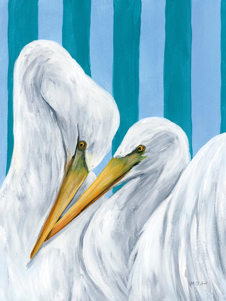 Egret Couple II by Yvette St. Amant