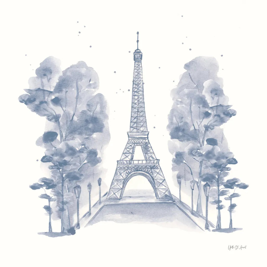 Eiffel Tower by Yvette St. Amant. SKU 91413a. Archival Giclee Fine art print for wall decor.