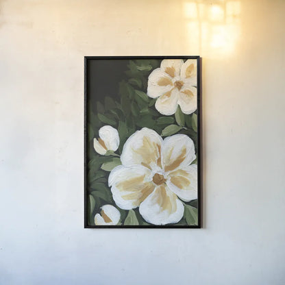 Enchanted Florals II by Yvette St. Amant. shown as a paper print in a black flame. Available as a archival giclee rolled canvas, fine art paper, or poster print. SKU 88738h.