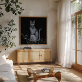 Enchantment V by Yvette St. Amant. Shown in a natural wood frame in a cozy modern living room. Available as an archival giclee rolled canvas, fine art paper, or poster print. SKU 102723a.