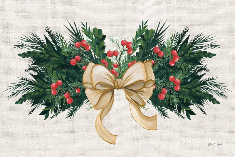 Evergreen Christmas I by Yvette St. Amant. SKU 96555i. Archival Giclee Fine art print for wall decor.