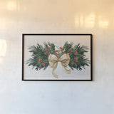 Evergreen Christmas I by Yvette St. Amant. shown as a paper print in a black flame. Available as a archival giclee rolled canvas, fine art paper, or poster print. SKU 96555i.