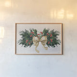 Evergreen Christmas I by Yvette St. Amant. shown as a paper print in a natural frame. Available as a archival giclee rolled canvas, fine art paper, or poster print. SKU 96555i.