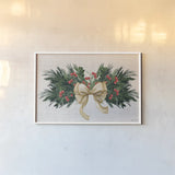 Evergreen Christmas I by Yvette St. Amant. shown as a paper print in a white frame. Available as a archival giclee rolled canvas, fine art paper, or poster print. SKU 96555i.