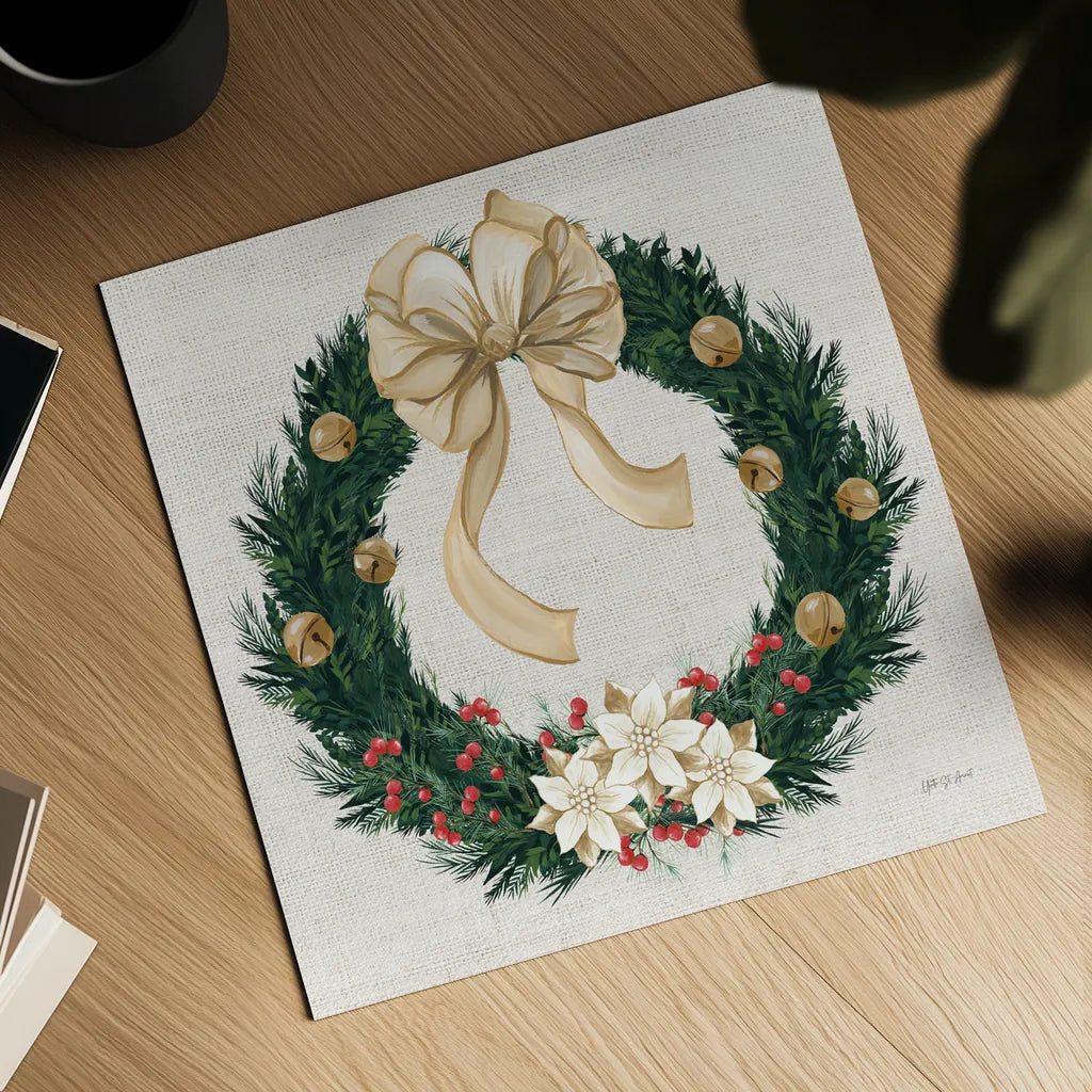 Evergreen Christmas IV by Yvette St. Amant. Shown as a detailed flat fine art print, highlighting archival giclee quality. Available as an archival giclee rolled canvas, fine art paper, or poster print. SKU 96558a.