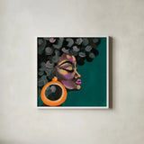 Fabulous and Glamorous II by Yvette St. Amant. Shown in a crisp white glass frame for a clean and minimalist style. Available as an archival giclee rolled canvas, fine art paper, or poster print. SKU 96178a.