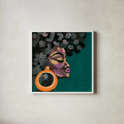 Fabulous and Glamorous II by Yvette St. Amant. Shown in a crisp white glass frame for a clean and minimalist style. Available as an archival giclee rolled canvas, fine art paper, or poster print. SKU 96178a.