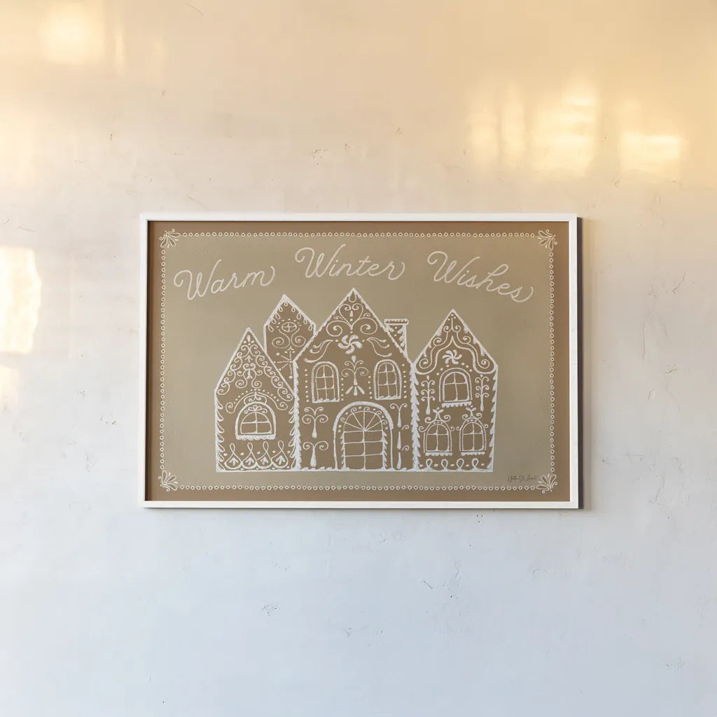 Festive Nutcrackers III by Yvette St. Amant. shown as a paper print in a white frame. Available as a archival giclee rolled canvas, fine art paper, or poster print. SKU 89871i.