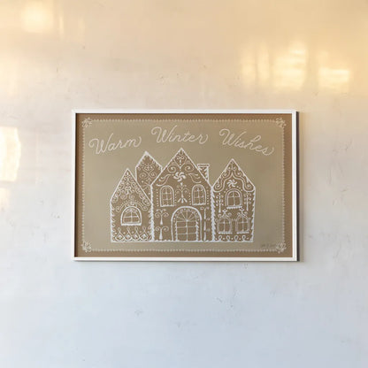 Festive Nutcrackers III by Yvette St. Amant. shown as a paper print in a white frame. Available as a archival giclee rolled canvas, fine art paper, or poster print. SKU 89871i.