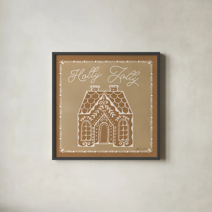 Festive Nutcrackers V by Yvette St. Amant. Shown in a sleek black glass frame for a contemporary gallery look. Available as an archival giclee rolled canvas, fine art paper, or poster print. SKU 89873a.