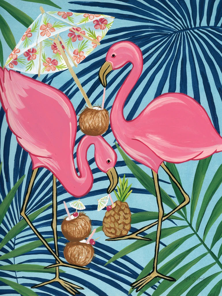 Flamingo Happy Hour I by Yvette St. Amant