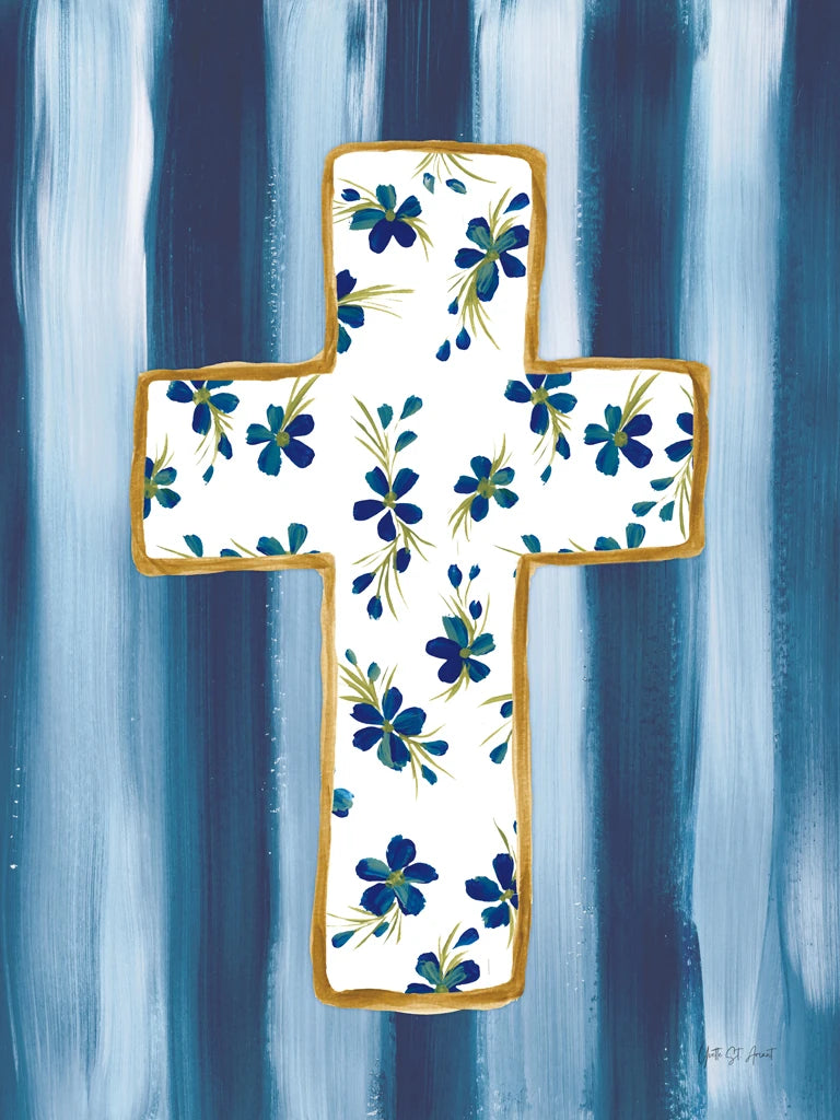Floral Cross II by Yvette St. Amant