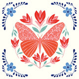 Folk Butterfly III by Yvette St. Amant. SKU 91260a. Archival Giclee Fine art print for wall decor.