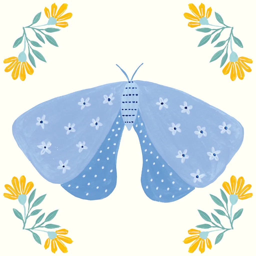 Folk Butterfly V by Yvette St. Amant. SKU 92335a. Archival Giclee Fine art print for wall decor.