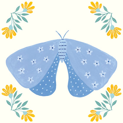 Folk Butterfly V by Yvette St. Amant. SKU 92335a. Archival Giclee Fine art print for wall decor.