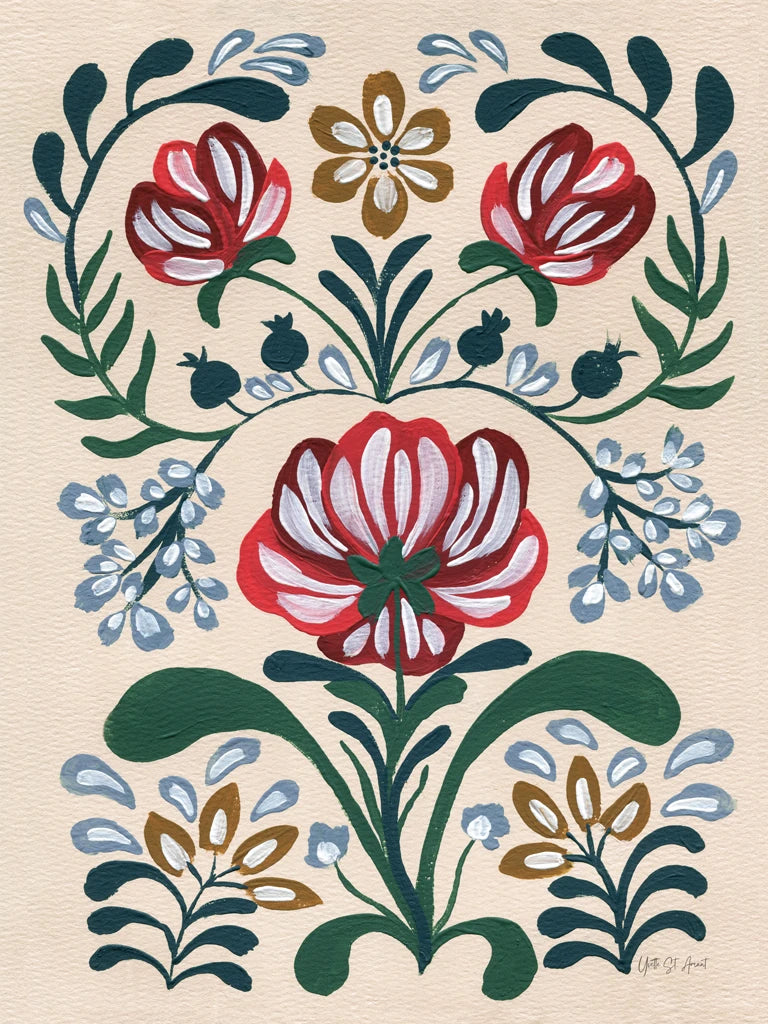Folksy Floral II by Yvette St. Amant