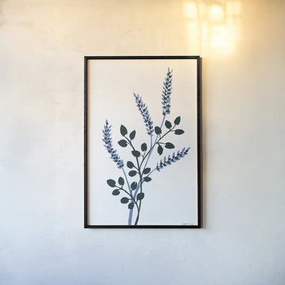 French Country Botanicals I by Yvette St. Amant. shown as a paper print in a black flame. Available as a archival giclee rolled canvas, fine art paper, or poster print. SKU 93603h.