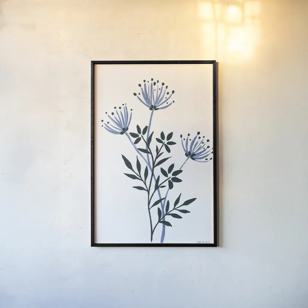French Country Botanicals II by Yvette St. Amant. shown as a paper print in a black flame. Available as a archival giclee rolled canvas, fine art paper, or poster print. SKU 93604h.