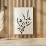 French Country Botanicals Neutral I by Yvette St. Amant. shown as over sized large wall art. Available as an archival giclee rolled canvas, fine art paper, or poster print. SKU 93717h.