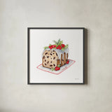 Frosted Traditions II by Yvette St. Amant. Shown in a sleek black glass frame for a contemporary gallery look. Available as an archival giclee rolled canvas, fine art paper, or poster print. SKU 101604a.