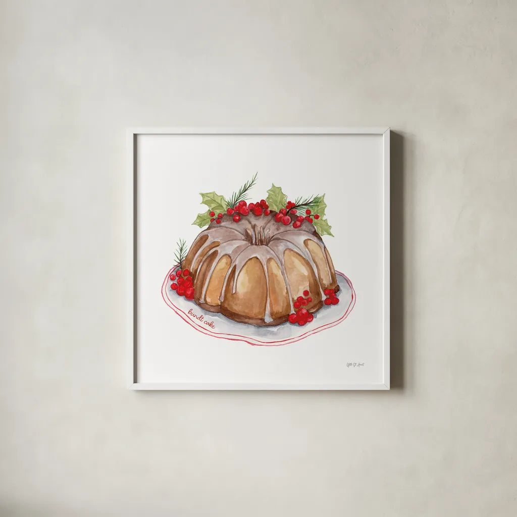 Frosted Traditions III by Yvette St. Amant. Shown in a crisp white glass frame for a clean and minimalist style. Available as an archival giclee rolled canvas, fine art paper, or poster print. SKU 101605a.