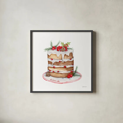 Frosted Traditions IV by Yvette St. Amant. Shown in a sleek black glass frame for a contemporary gallery look. Available as an archival giclee rolled canvas, fine art paper, or poster print. SKU 101606a.