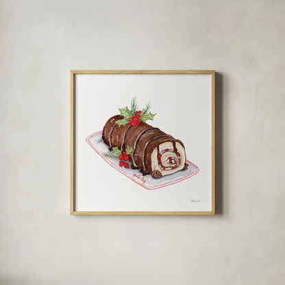 Frosted Traditions V by Yvette St. Amant. Shown in a natural wood glass frame for a timeless modern aesthetic. Available as an archival giclee rolled canvas, fine art paper, or poster print. SKU 101607a.