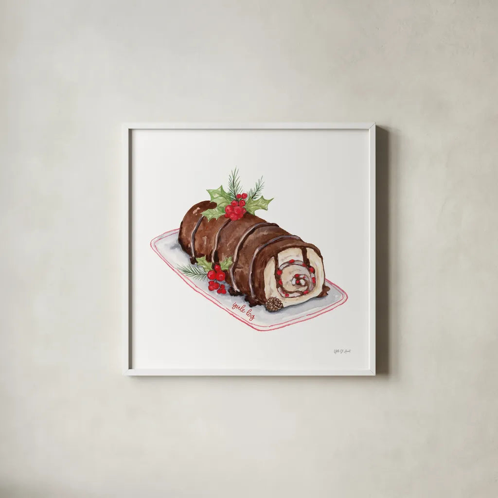 Frosted Traditions V by Yvette St. Amant. Shown in a crisp white glass frame for a clean and minimalist style. Available as an archival giclee rolled canvas, fine art paper, or poster print. SKU 101607a.