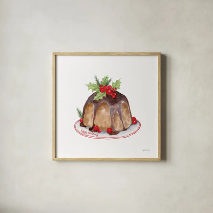 Frosted Traditions VI by Yvette St. Amant. Shown in a natural wood glass frame for a timeless modern aesthetic. Available as an archival giclee rolled canvas, fine art paper, or poster print. SKU 101608a.