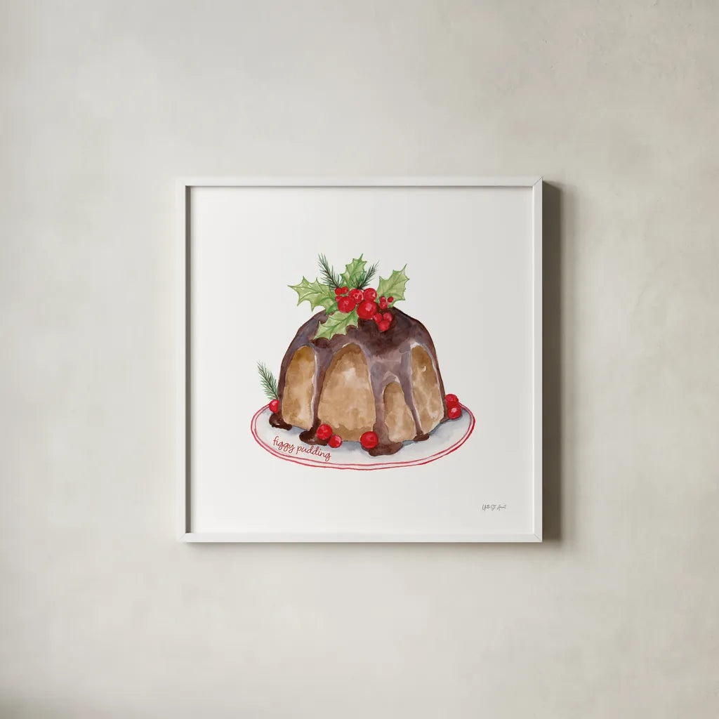 Frosted Traditions VI by Yvette St. Amant. Shown in a crisp white glass frame for a clean and minimalist style. Available as an archival giclee rolled canvas, fine art paper, or poster print. SKU 101608a.