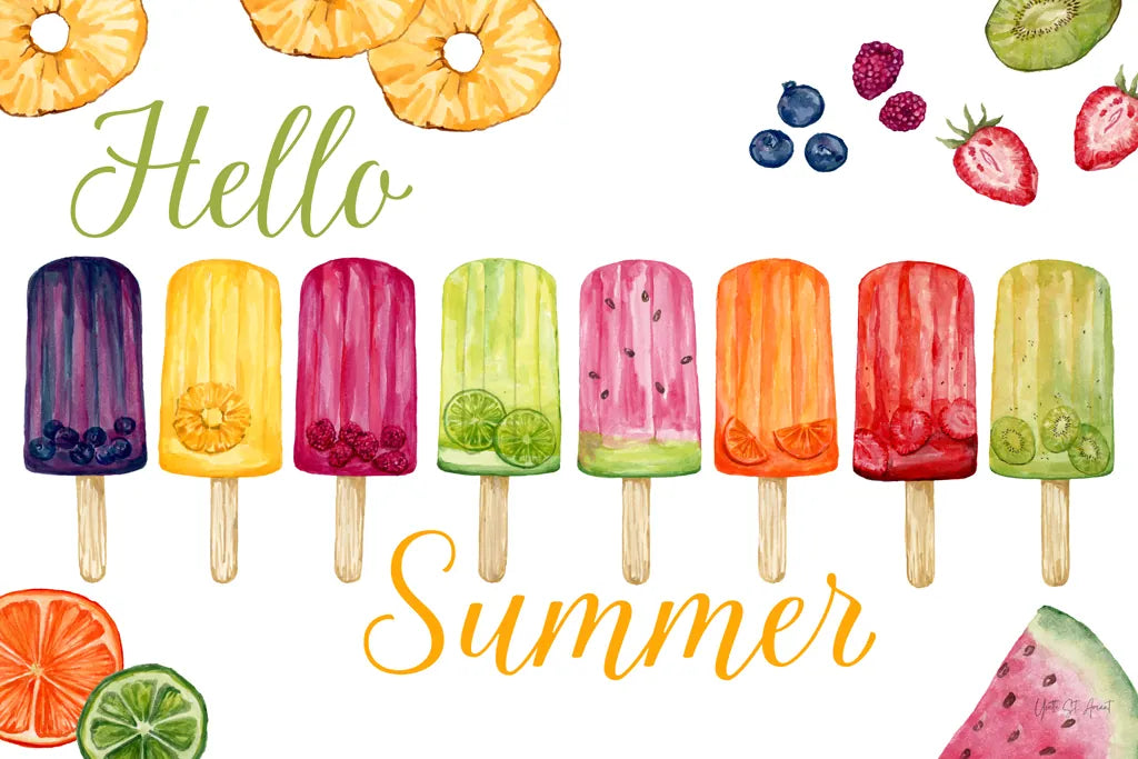 Fruity Popsicles I by Yvette St. Amant. SKU 93508i. Archival Giclee Fine art print for wall decor.