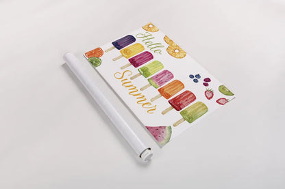 Fruity Popsicles I by Yvette St. Amant. shown as a rolled paper print. Available as archival giclee rolled canvas, fine art paper, or poster print. SKU 93508i.